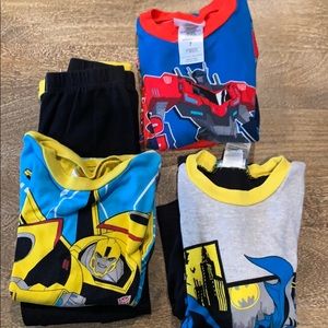 3 Pajama sets - Batman and Transformers - Boys 7